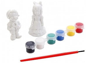 Набор-раскраска – Буратино. 2 фигурки (MultiArt, BWC1108Bsim)